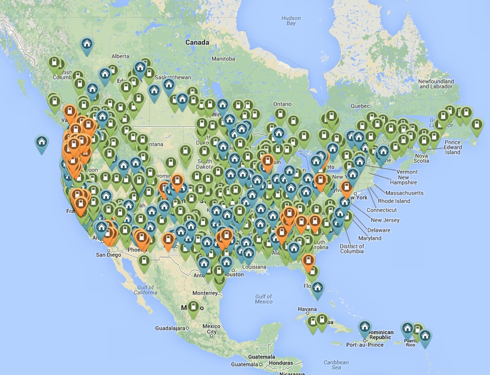 Automobile Electric Charging Stations Map - Lacie Norene